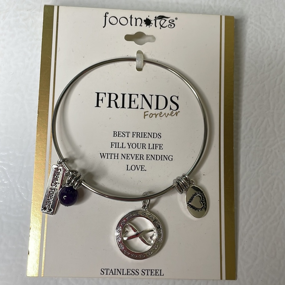 Friends Forever Bracelet. Stainless Steel. New With Tags. - Picture 2 of 7